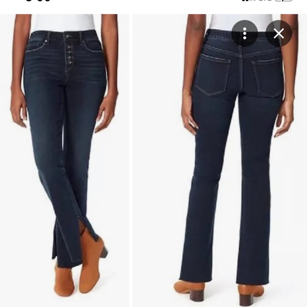 - NWOT never worn- Anne Klein dark denim split hem bootcut jeans